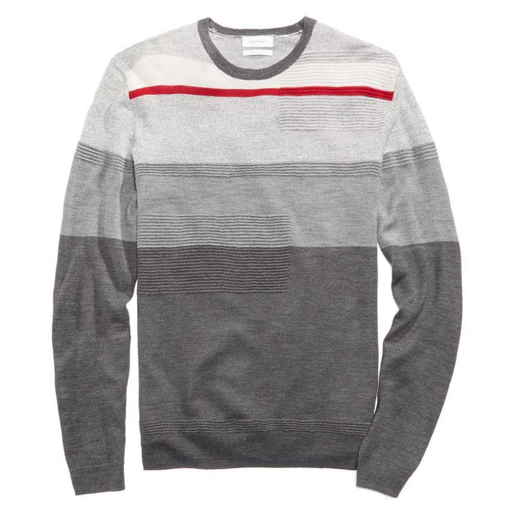 商品Calvin Klein|Men's Texture Stripe Merino Sweater,价格¥201,第5张图片详细描述