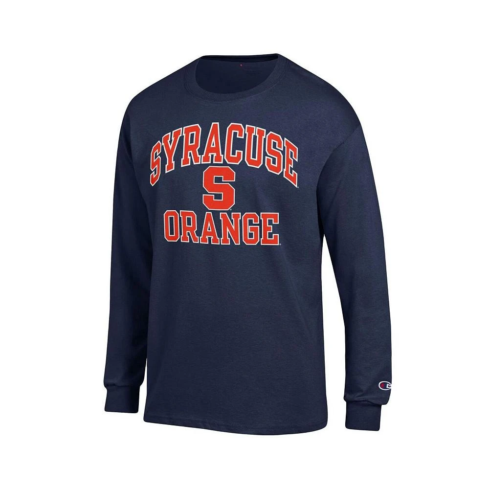商品CHAMPION|Men's Navy Syracuse Orange High Motor Long Sleeve T-shirt,价格¥236,第2张图片详细描述