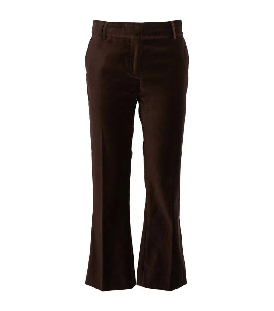 商品FRAME|Velvet Cropped Trousers,价格¥3349,第1张图片