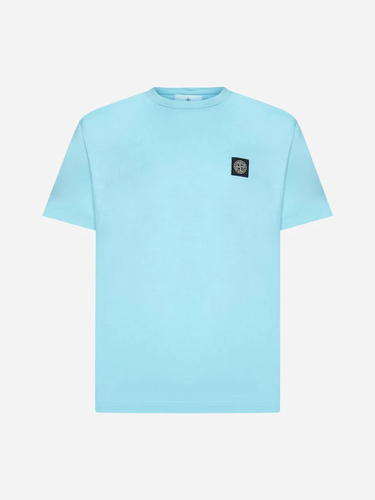 商品Stone Island|Logo-patch cotton t-shirt,价格¥1147,第1张图片