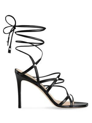 商品Stuart Weitzman|Astrid Lace-Up Leather Sandals,价格¥709,第1张图片