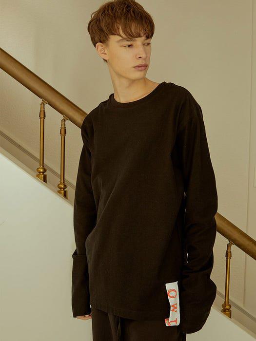 Point Long Sleeves T-Shirt_Deep Black商品第2张图片规格展示