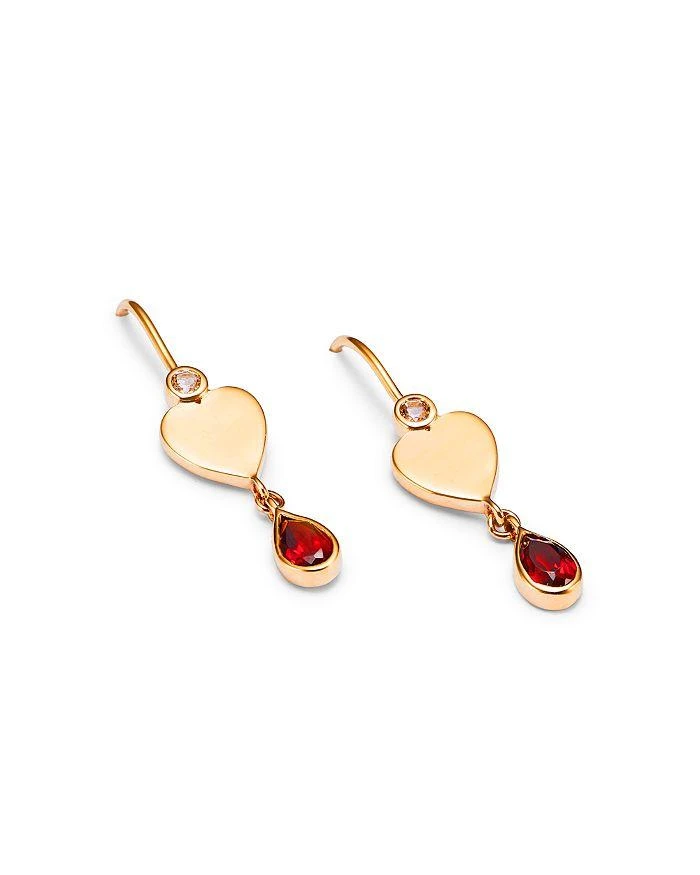 商品Moon & Meadow|14K Yellow Gold Italy Garnet & White Topaz Drop Earrings - Exclusive - Exclusive,价格¥5672,第3张图片详细描述