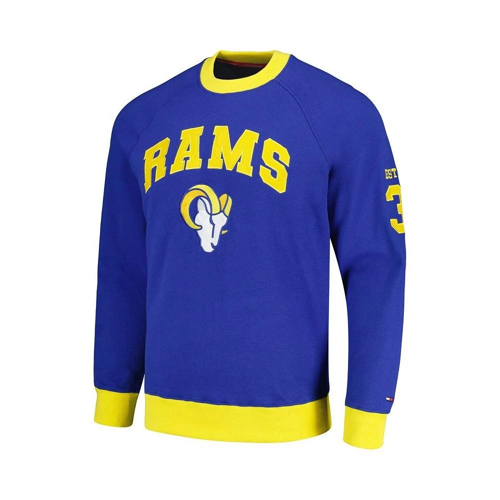 商品Tommy Hilfiger|Men's Royal Los Angeles Rams Reese Raglan Tri-Blend Pullover Sweatshirt,价格¥663,第3张图片详细描述