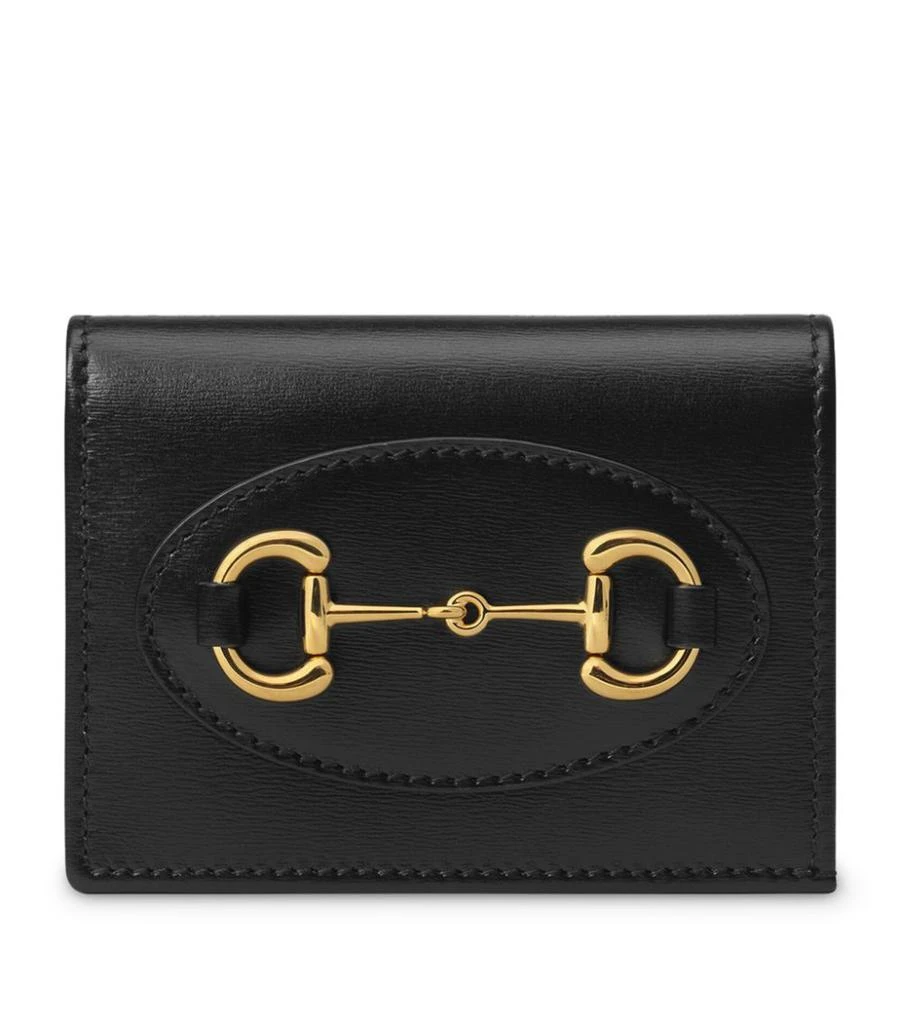商品Gucci|Leather Horsebit 1955 Folding Wallet,价格¥3655,第1张图片