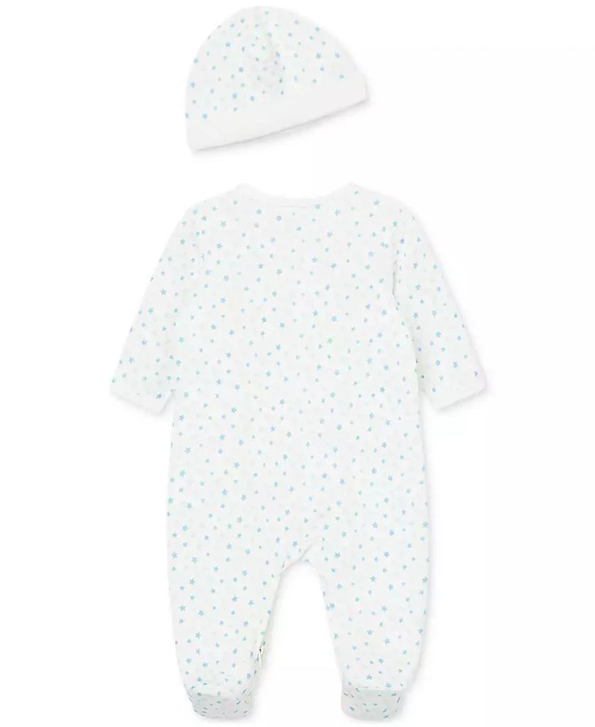 商品Little Me|Baby Boy or Baby Girl Quilt Footed Coverall and Hat, 2 Piece Set,价格¥95,第2张图片详细描述