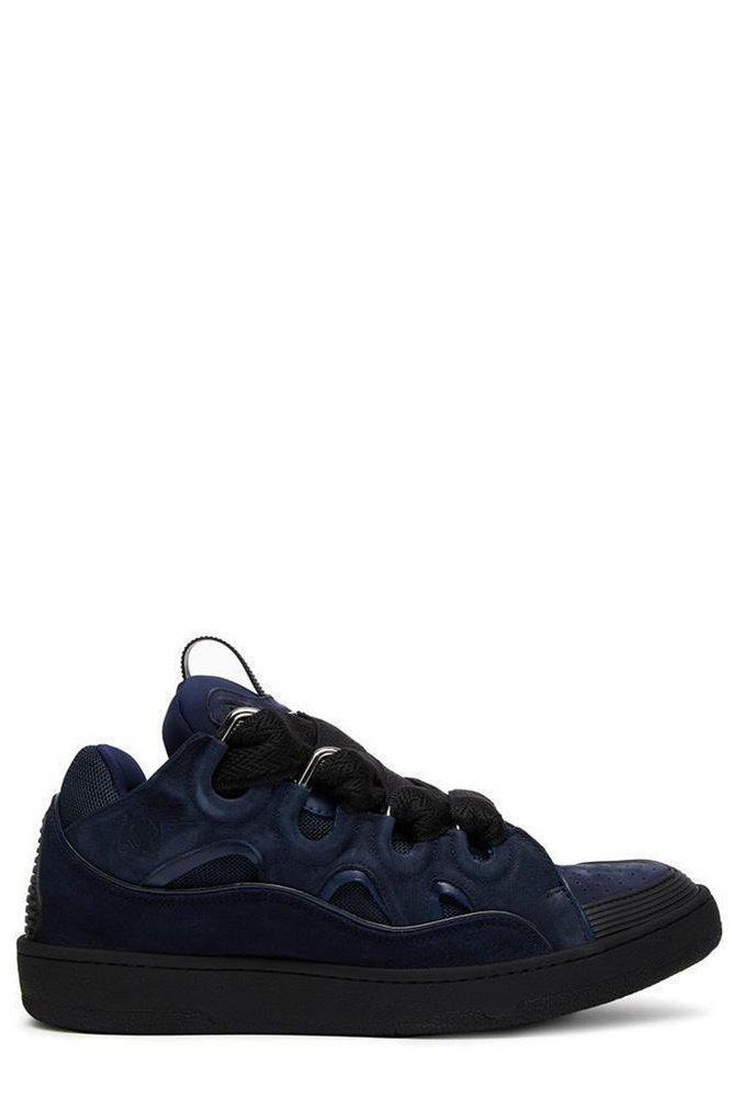 商品Lanvin|Lanvin Curb Lace-Up Panelled Sneakers,价格¥6597,第1张图片