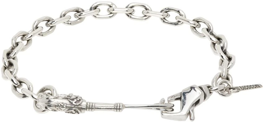 商品Emanuele Bicocchi|Silver Crest Safety Pin Bracelet,价格¥1928,第2张图片详细描述