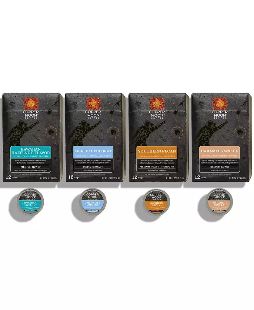 商品Copper Moon Coffee|Single Serve Coffee Pods for Keurig K Cup Brewers, Flavored Variety Pack, 48 Count,价格¥251,第1张图片