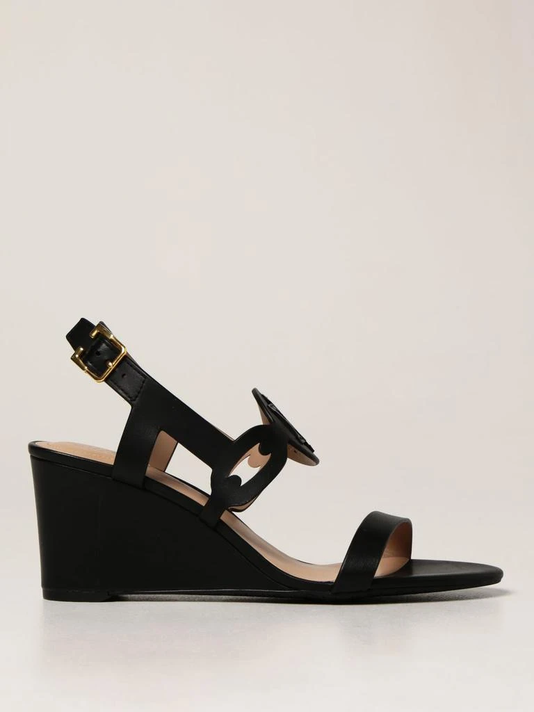 商品Ralph Lauren|Lauren Ralph Lauren wedge sandals in leather,价格¥501,第1张图片