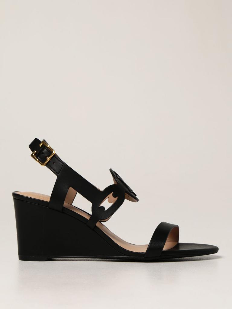商品Ralph Lauren|Lauren Ralph Lauren wedge sandals in leather,价格¥490,第1张图片