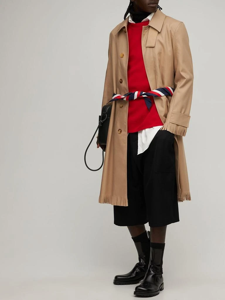 商品Burberry|Cotton Trench Coat W/ Printed Belt,价格¥19035,第1张图片详细描述