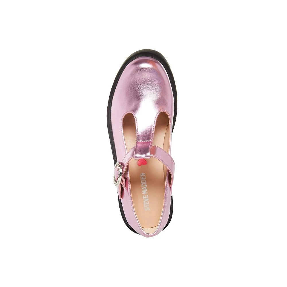商品Steve Madden|Big Girls Jsuzey Lug T-Strap Buckle Mary Jane Shoes,价格¥131,第4张图片详细描述
