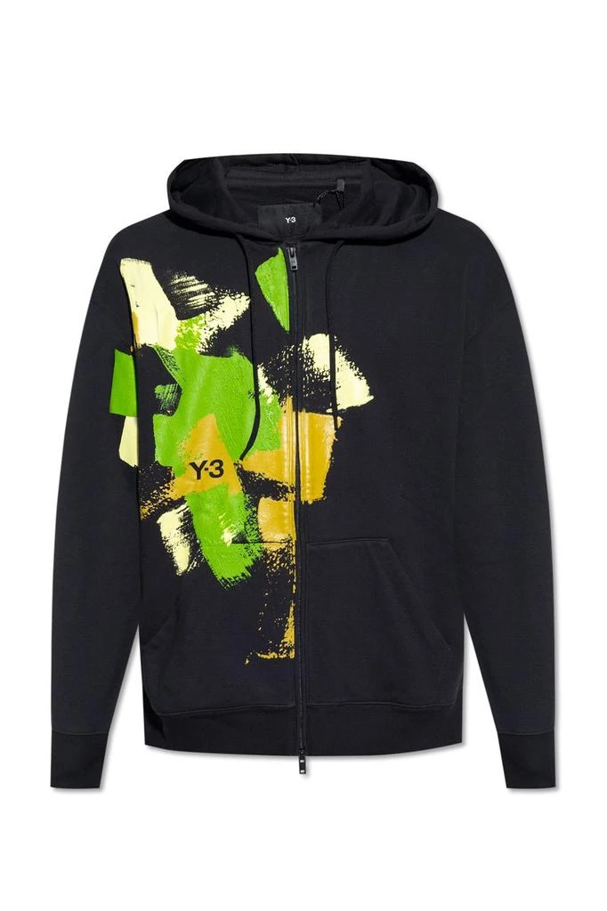 商品Y-3|Y-3 Gaphic-Printed Zip-Up Drawstring Hoodie,价格¥1014,第1张图片