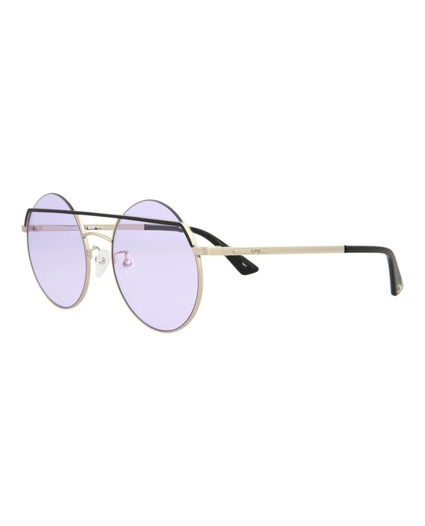 McQ Alexander McQueen Round-Frame Metal Sunglasses商品第2张图片规格展示