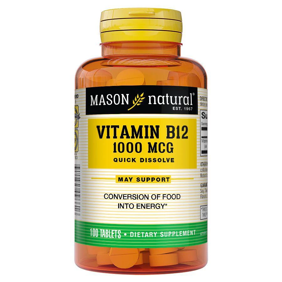 商品Mason Natural|Vitamin B-12 1000mcg, Sublingual Tablets,价格¥63,第1张图片