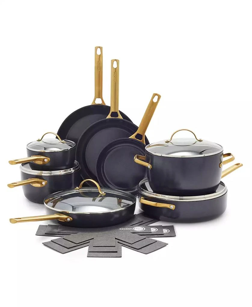 商品Greenpan|Reserve Black Healthy Ceramic Nonstick 16-Piece Cookware Set,价格¥3863,第1张图片