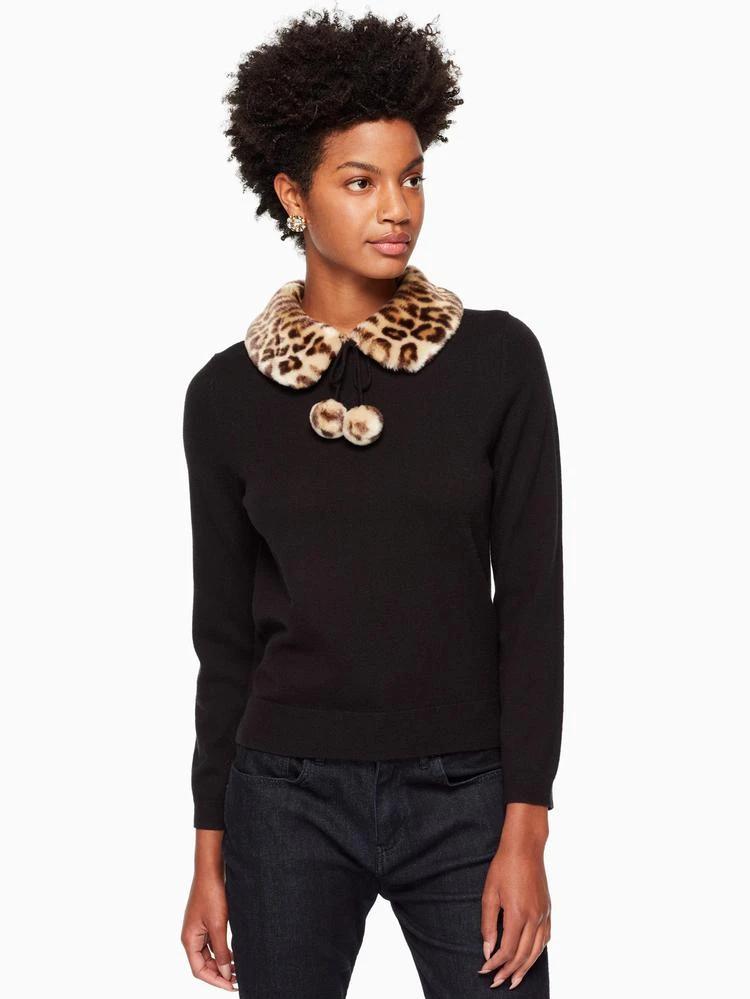 商品Kate Spade|leopard-print collar sweater,价格¥1652,第1张图片