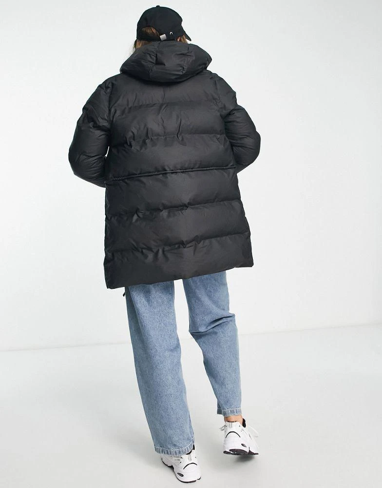 商品RAINS|Rains waterproof puffer coat with waist drawstring in black,价格¥2182,第3张图片详细描述