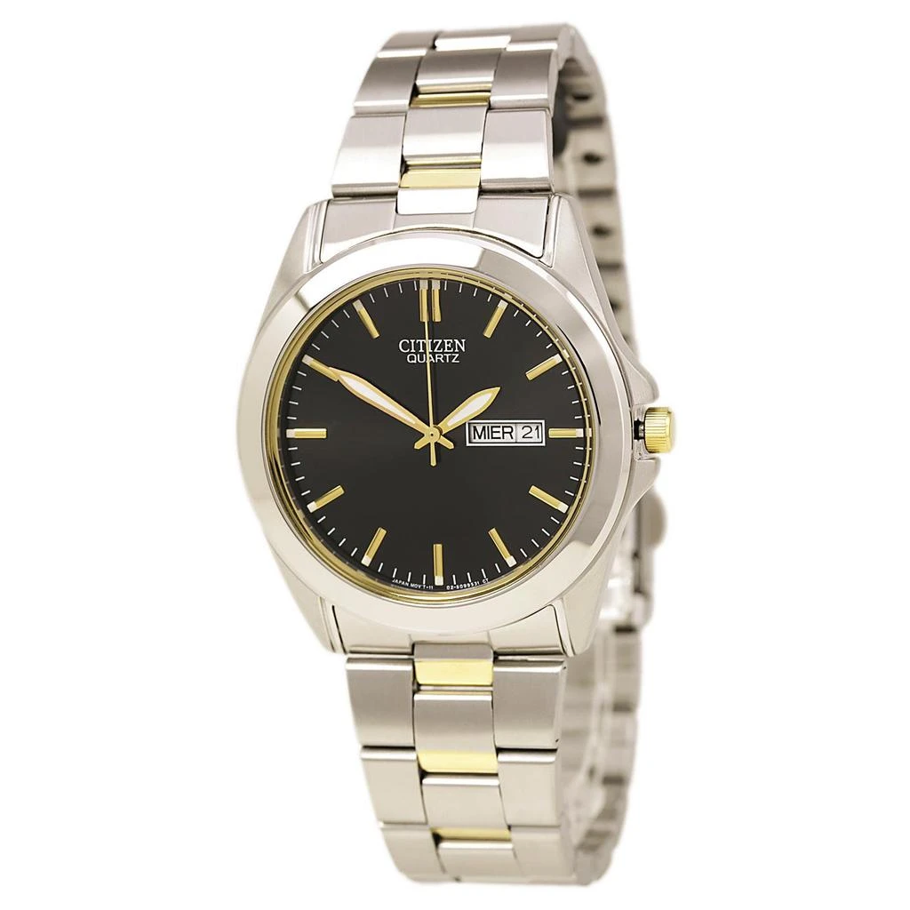 商品Citizen|Citizen BF0584-56E Men's Quartz Black Dial Two Tone Steel Bracelet Watch,价格¥708,第1张图片