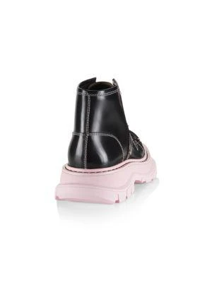 商品Alexander McQueen|Hybrid Leather Lace-Up Boots,价格¥2854,第3张图片详细描述