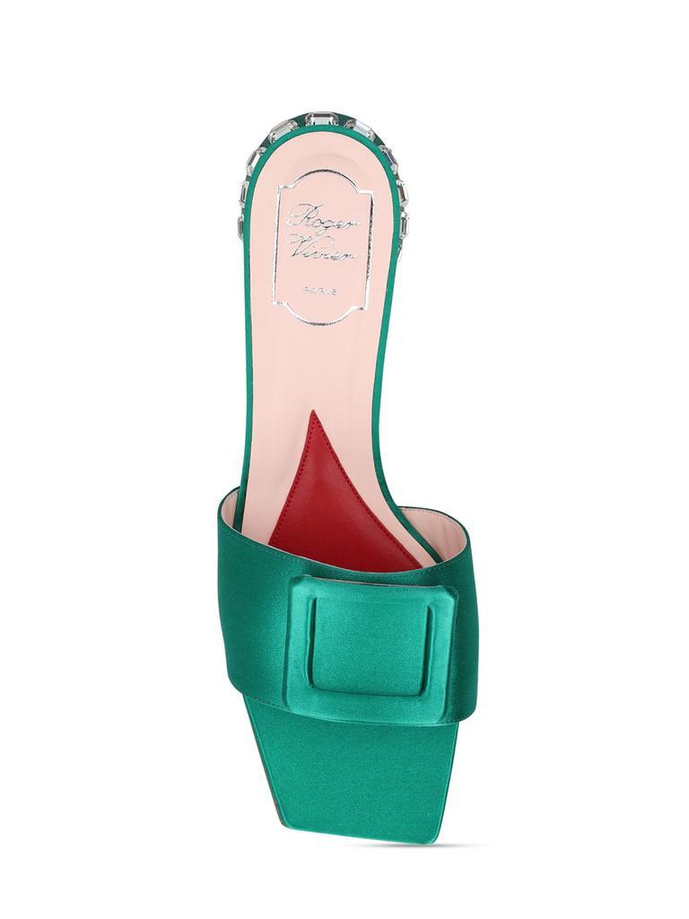 商品Roger Vivier|25mm Satin Flat Sandals,价格¥8057,第4张图片详细描述