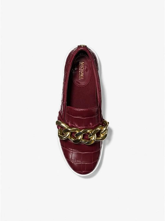商品Michael Kors|Keaton Embellished Crocodile Embossed Slip-On Sneaker,价格¥407,第4张图片详细描述