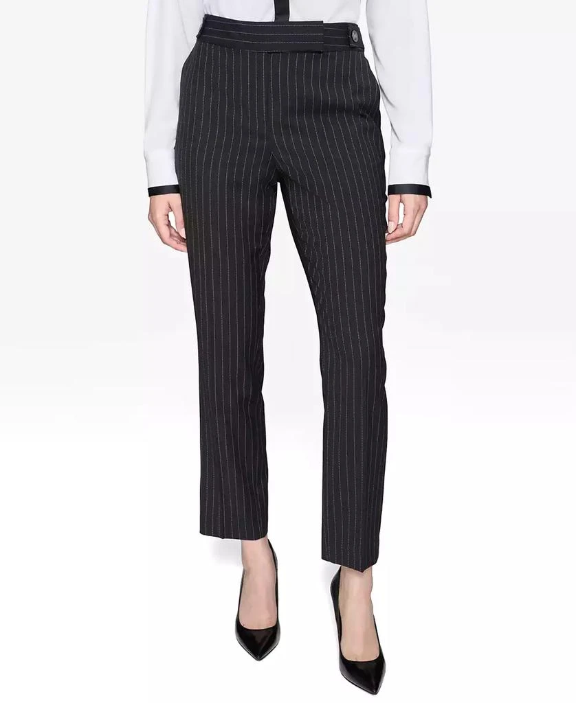 商品Karl Lagerfeld Paris|Women's Pinstriped Slim-Leg Pants,价格¥372,第1张图片