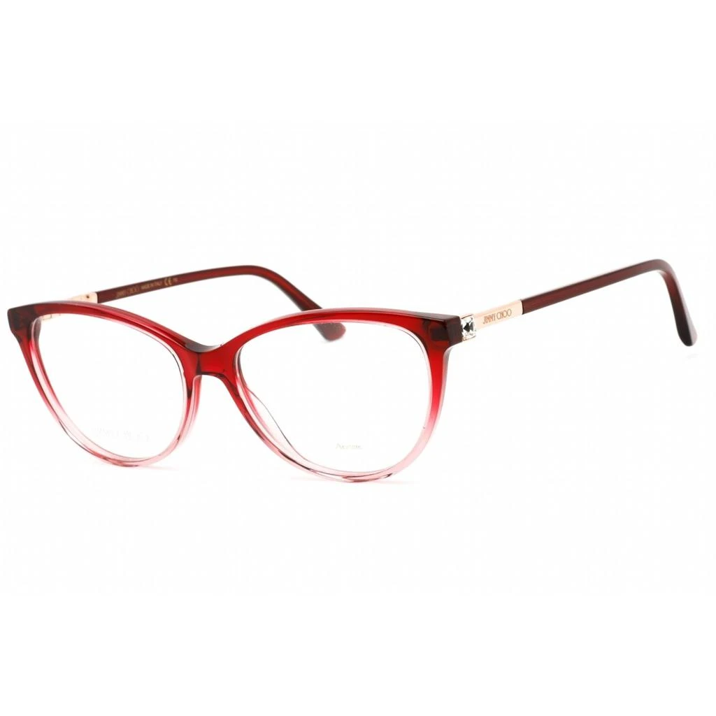 商品Jimmy Choo|Jimmy Choo Women's Eyeglasses - Full Rim Cat Eye Shape Burgundy Frame | JC287 07W5 00,价格¥546,第1张图片