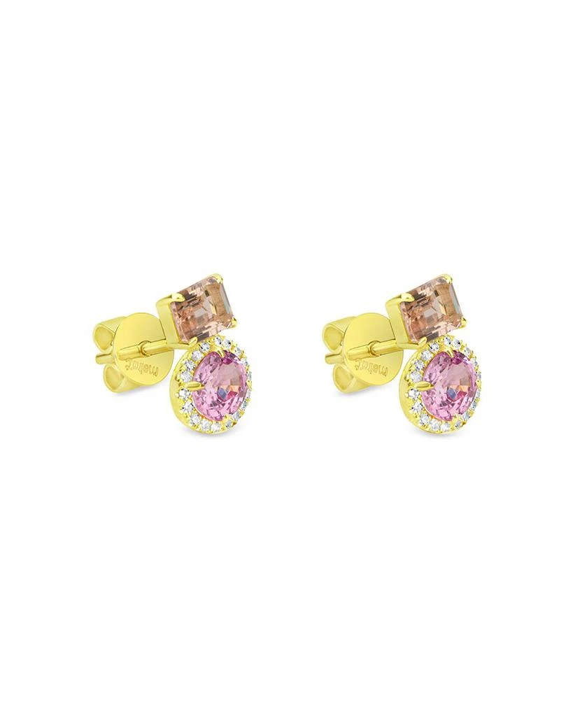 商品Meira T|14K Yellow Gold Pink Sapphire & Morganite Stud Earrings,价格¥7729,第1张图片