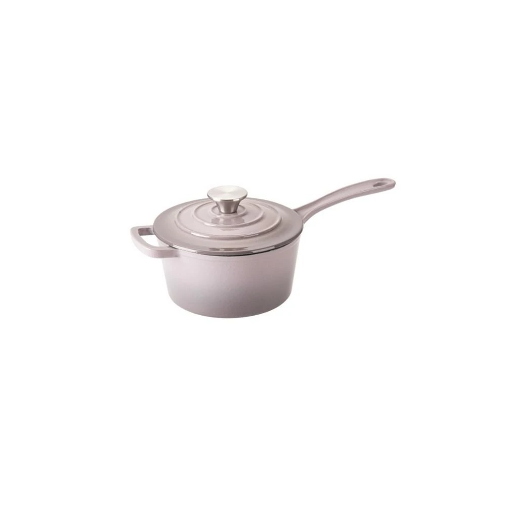 商品Hamilton Beach|2 Quart Cast Iron 2 Piece Sauce Pan with Stainless Steel Knob Set,价格¥373,第1张图片详细描述