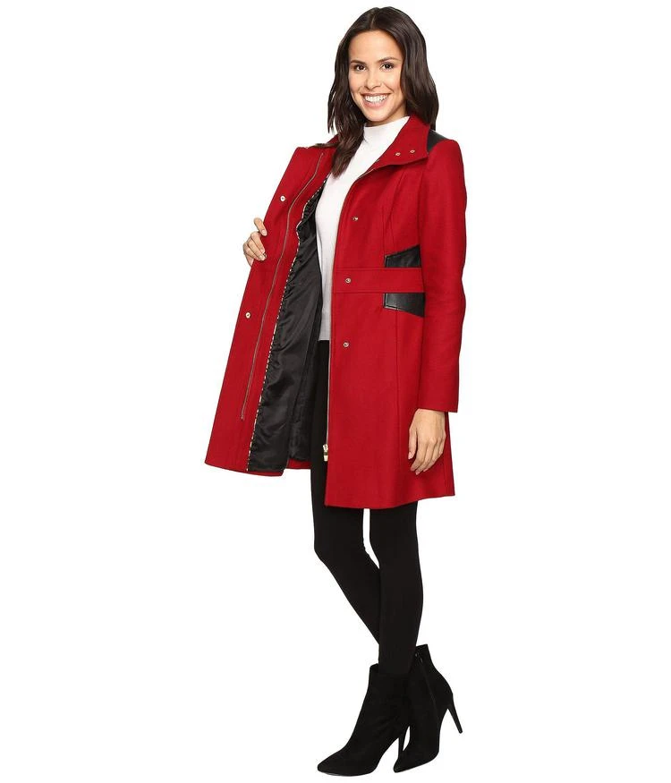 商品Via Spiga|Via Spiga Stand Collar Coat w/ PU 女士外套,价格¥750,第5张图片详细描述