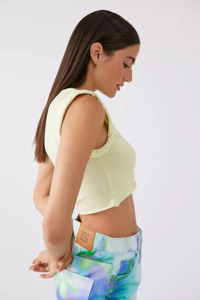 商品BDG|BDG Rolled-Up Cropped Top,价格¥37,第4张图片详细描述