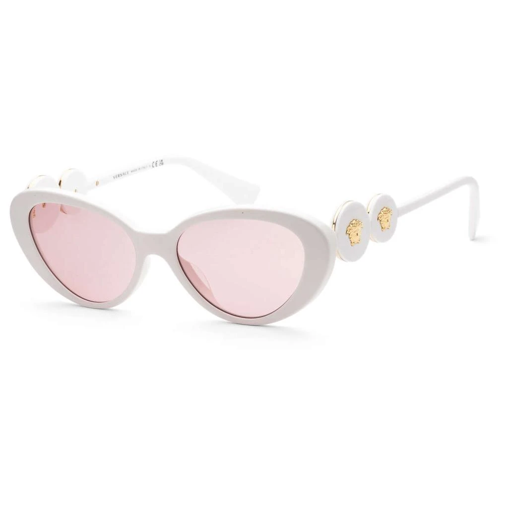 商品Versace|Versace Women's White Cat-Eye Sunglasses,价格¥789,第1张图片