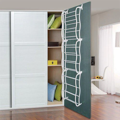 商品Fresh Fab Finds|36 Pairs Over-The-Door Shoe Rack 12 Layers Wall Hanging Closet Shoe Organizer Storage Stand White,价格¥429,第1张图片