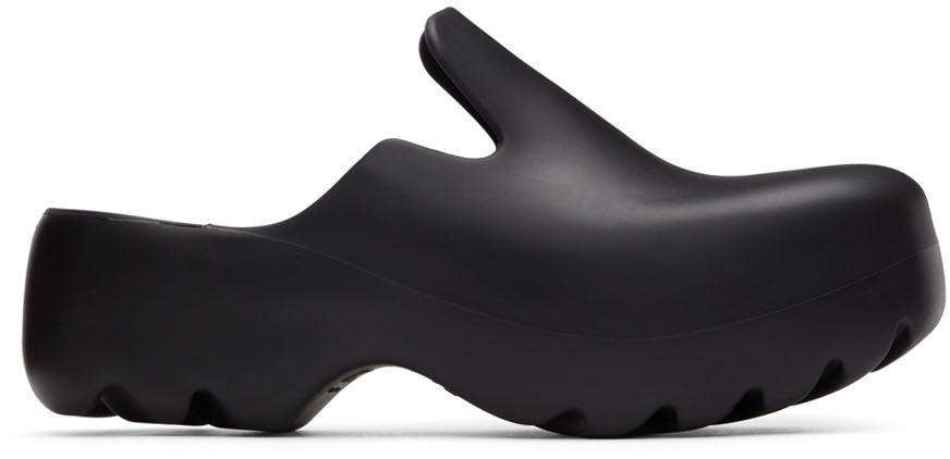 商品Bottega Veneta|Black Rubber Flash Clogs,价格¥4355,第1张图片