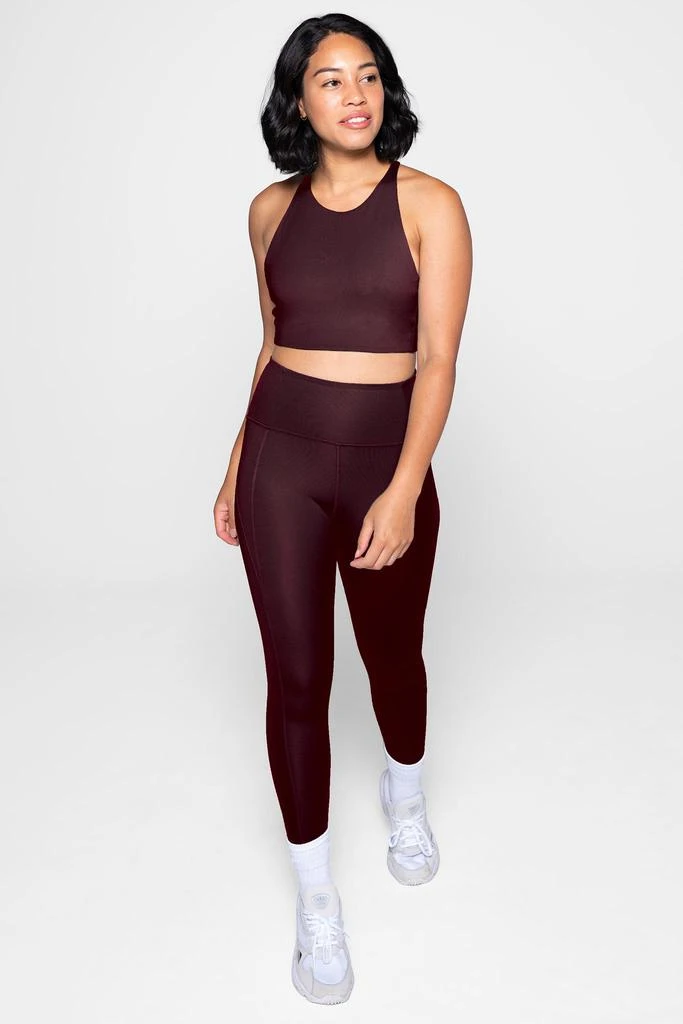 商品Girlfriend Collective|Compressive High Waisted 7/8 Legging - Cocoa,价格¥442,第2张图片详细描述
