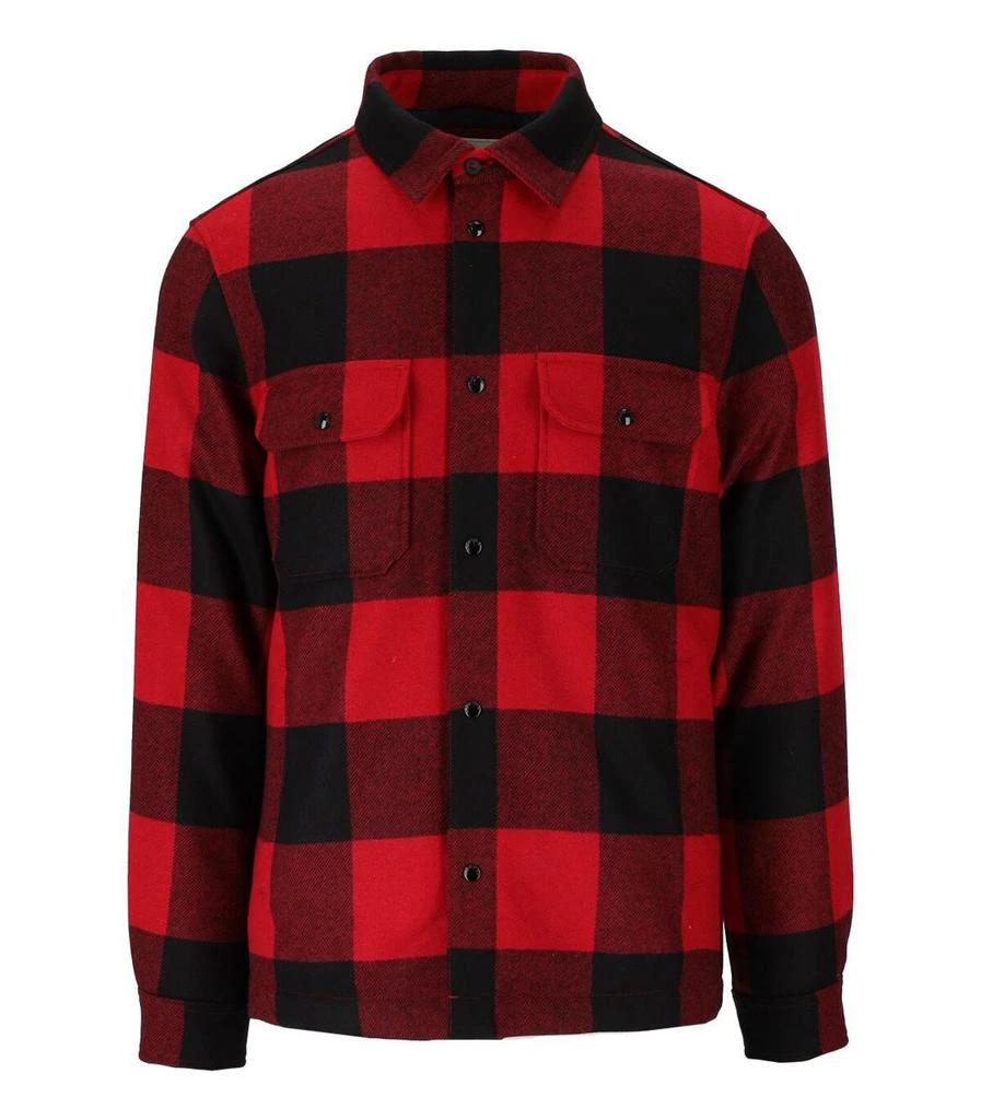 商品Woolrich|WOOLRICH  ALASKAN CHECK RED BLACK OVERSHIRT,价格¥2332,第1张图片