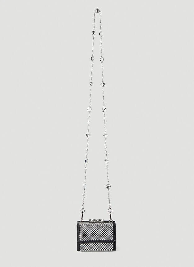 商品Miu Miu|Crystal Chain Wallet in Black,价格¥11628,第1张图片