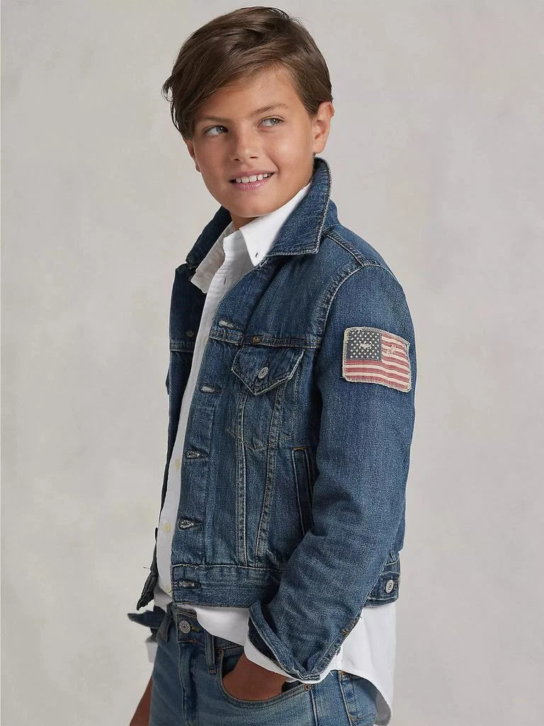 商品Ralph Lauren|Little Boy's & Boy's Trucker Denim Jacket,价格¥671,第4张图片详细描述