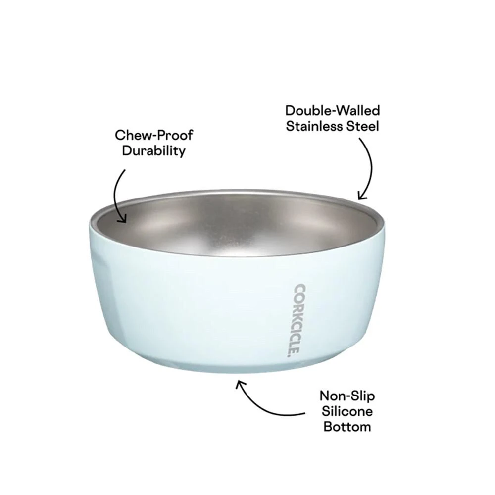商品Corkcicle|16-Oz. Powder Blue Stainless Steel Dog Bowl,价格¥75,第2张图片详细描述