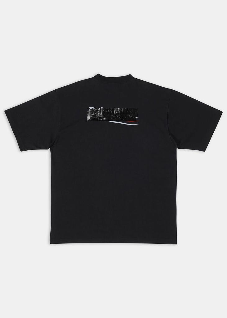 Balenciaga Black Large Fit Logo T-Shirt商品第6张图片规格展示