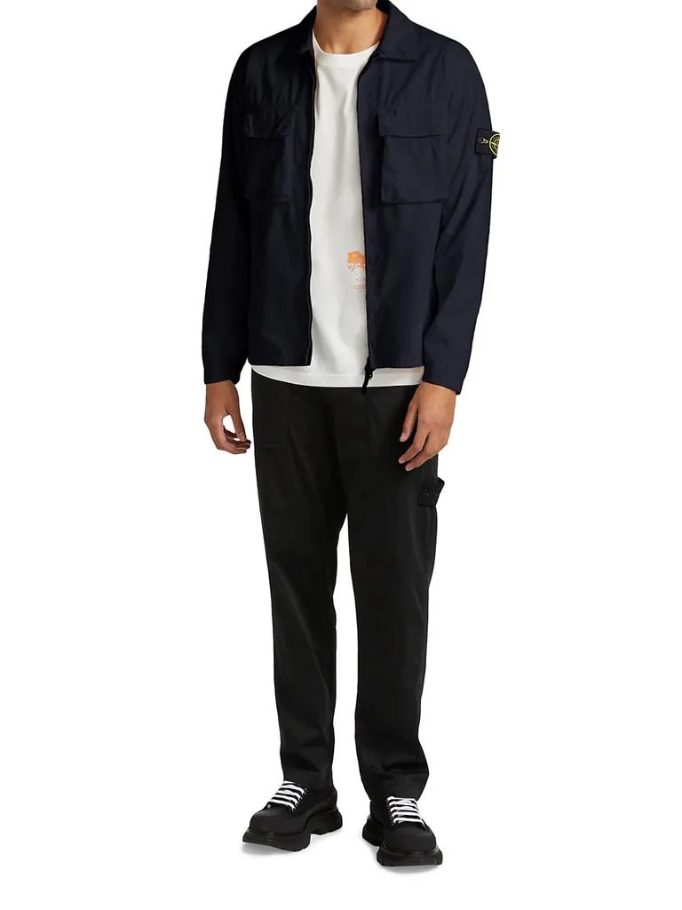 商品Stone Island|Zip-Up Cotton Overshirt,价格¥1727,第2张图片详细描述
