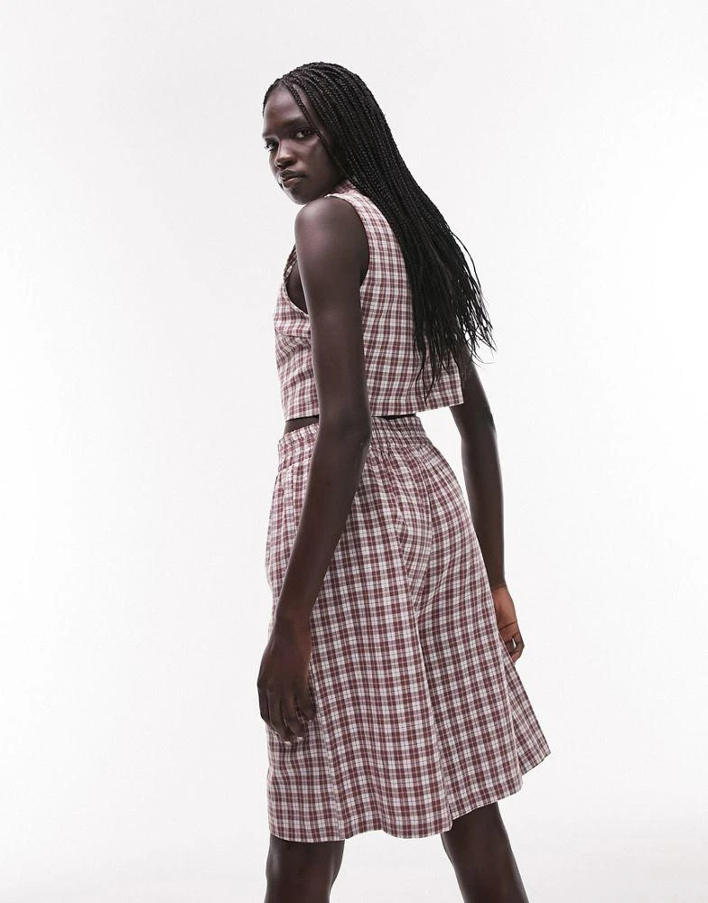 商品Topshop|Topshop check collared tank & ll short pyjamas in neutral,价格¥186,第2张图片详细描述