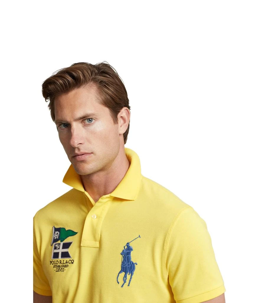 商品Ralph Lauren|Custom Slim Fit Big Pony Mesh Polo Shirt,价格¥358,第3张图片详细描述