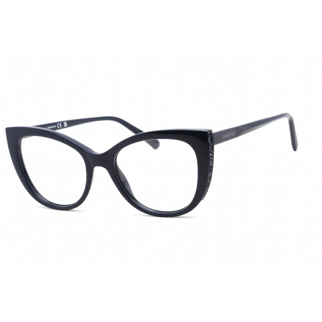 商品Swarovski|Swarovski Women's Eyeglasses - Full Rim Cat Eye Shiny Blue Plastic Frame | SK5291 090,价格¥279,第1张图片