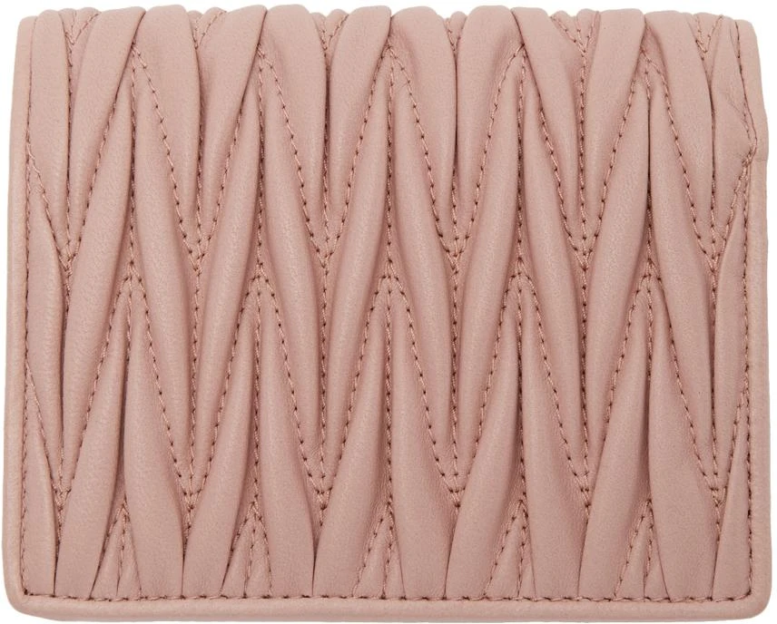 商品Miu Miu|Pink Quilted Wallet,价格¥3275,第2张图片详细描述