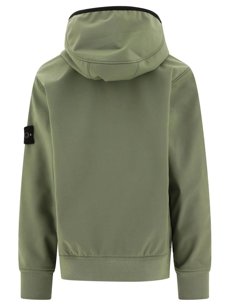 商品Stone Island Junior|Stone Island Junior Zipped Logo Patch Hooded Jacket,价格¥2577,第2张图片详细描述