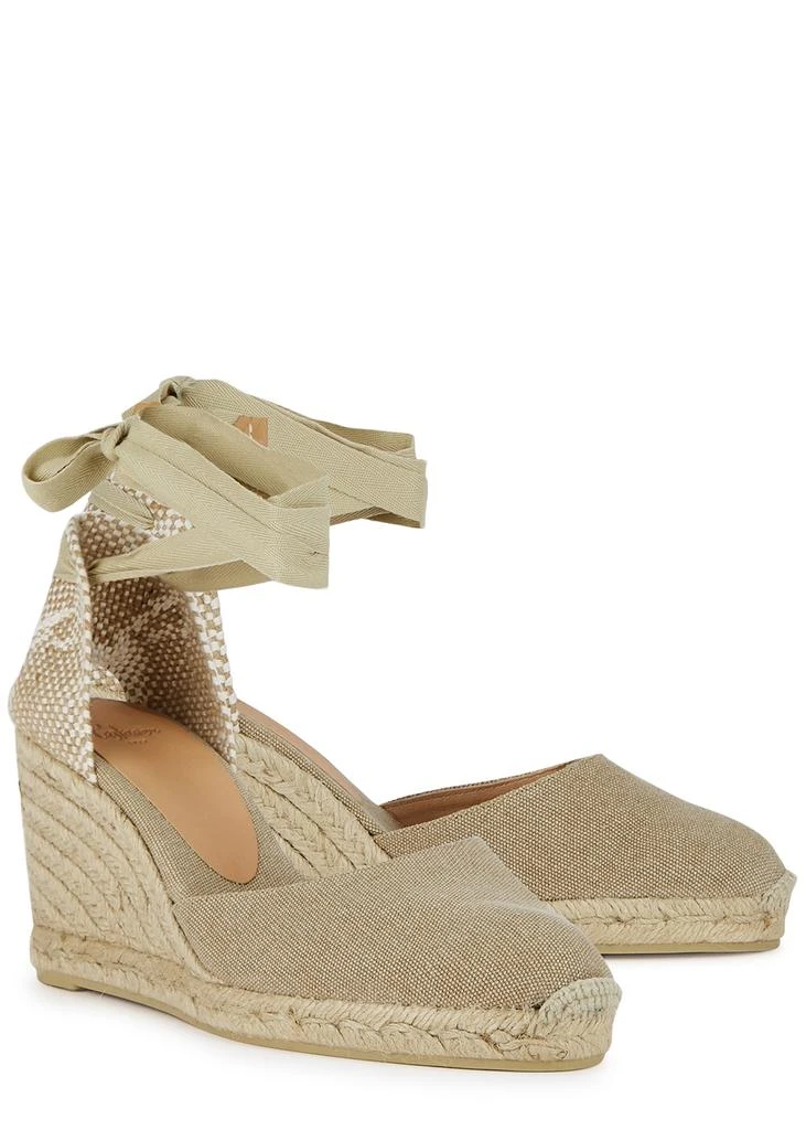 商品CASTAÑER|Carina 80 sand canvas wedge espadrilles,价格¥905,第2张图片详细描述