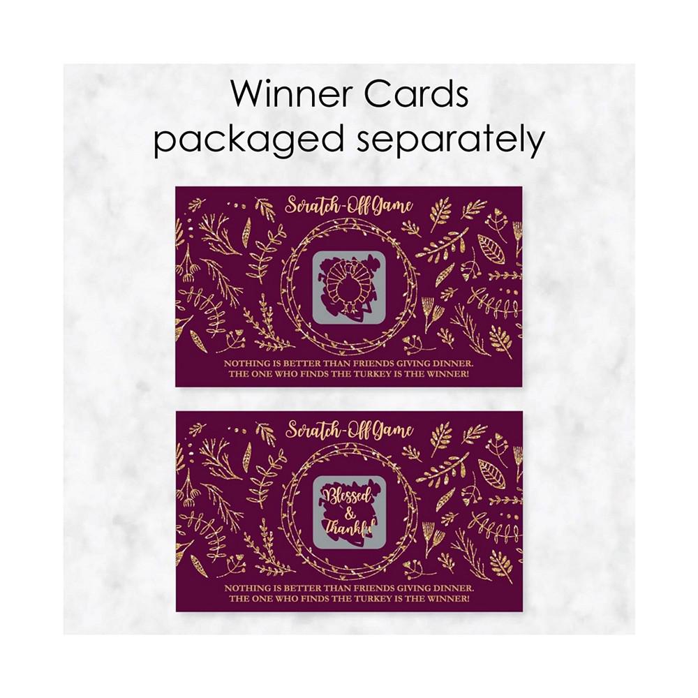 Elegant Thankful for Friends - Friendsgiving Thanksgiving Party Game Scratch Off Cards - 22 Count商品第3张图片规格展示
